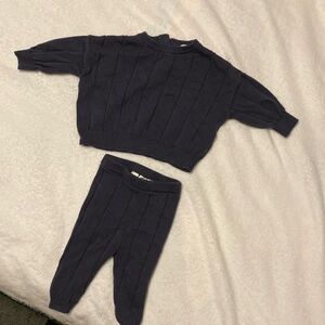 Dark blue matching sweater set